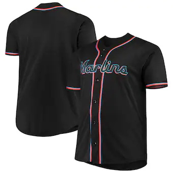 mens majestic black miami marlins big and tall alternate re